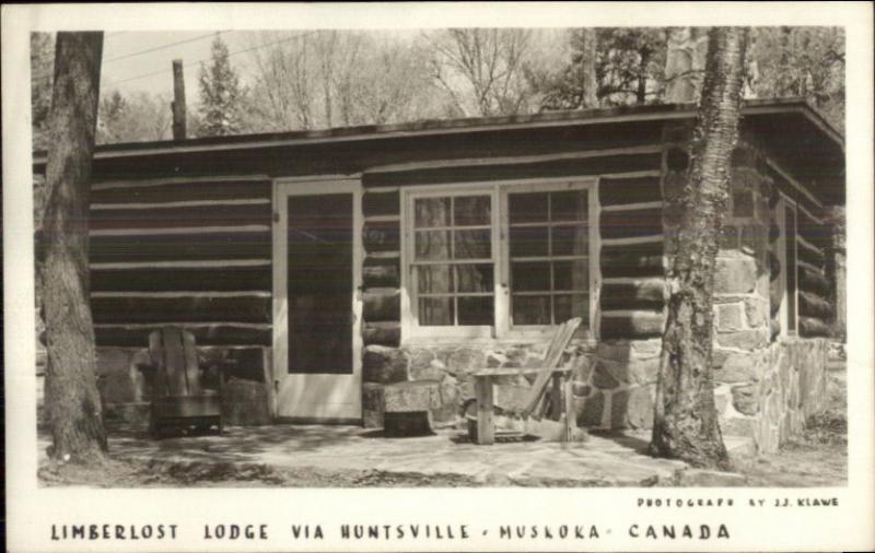 Limberlost Lodge Huntsville-Muskoka Ontario Real Photo Postcard