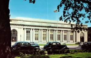 1930's-40's Post Office Kenosha Wisconsin Street View Vintage Postcard P218