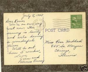 OK OKLAHOMA CITY 1948 MUNICIPAL BUILDING LINEN Postcard