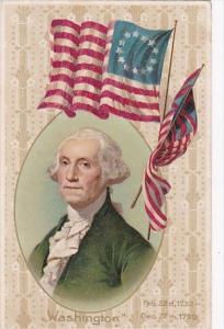 George Washington With American Flag