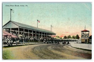 Corry Race Track, Corry, PA Horse Race Track Harness Racing Postcard *7J17