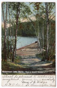 Moosehead Lake, Maine, Road at Middle Beach