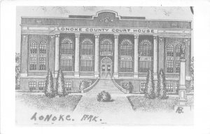 J46/ Lonoke Arkansas RPPC Postcard c1950s County Court House  86