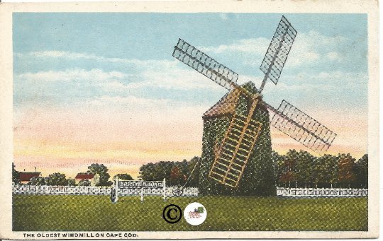 The Oldest Windmill on Cape CodCurteich Vintage Postcard