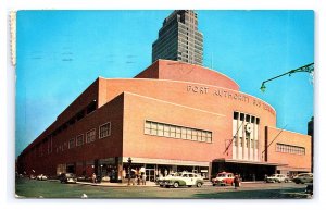 Port Authority Bus Terminal New York, N. Y. c1960 Postcard Old Cars