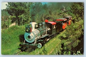 Hill City South Dakota Postcard Klondike Casey Train Rail 1964 Vintage Antique