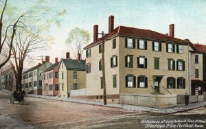 Vintage Postcard 1910's Birthplace Of Longfellows & Thos B. Reed Portland Maine