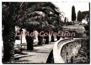 Postcard Modern Bormes les Mimosas road from the station and the Chapel St Fr...