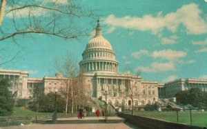 Vintage Postcard 1961 View of United States Capitol Washington D. C.