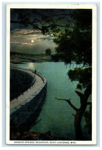 1938 Granite Springs Reservoir Near Cheyenne Wyoming WY Posted Vintage Postcard