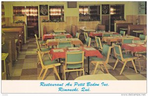 Interior , Restaurant Au petit Bedon Inc. , RIMOUSKI , Quebec , Canada , 50-60s