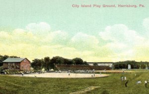 Baseball Game Field Harrisburg PA Pennsylvania Postcard