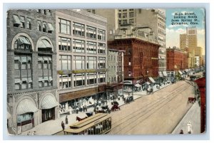 C1910 High Street Looking South From Spring Street Colombus Ohio Postcard P133E