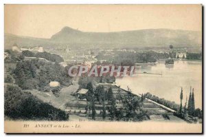 Old Postcard Annecy Lake
