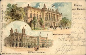 Berlin Germany Gruss aus Berlin Multi-View c1905 Vintage Postcard