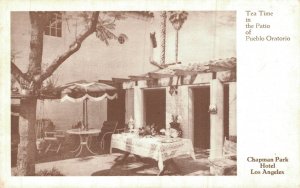 USA Chapman Park Hotel Los Angeles Patio Pueblo Oratorio Vintage Postcard 05.44 