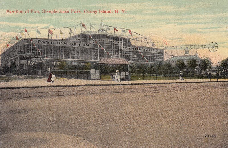 United States Coney Island New York pavilion of fun Steeplechase Park 