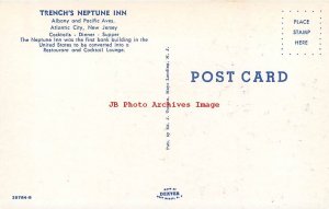 2 Postcards, Atlantic City, New Jersey, Trench's Neptune Inn, Interior Views