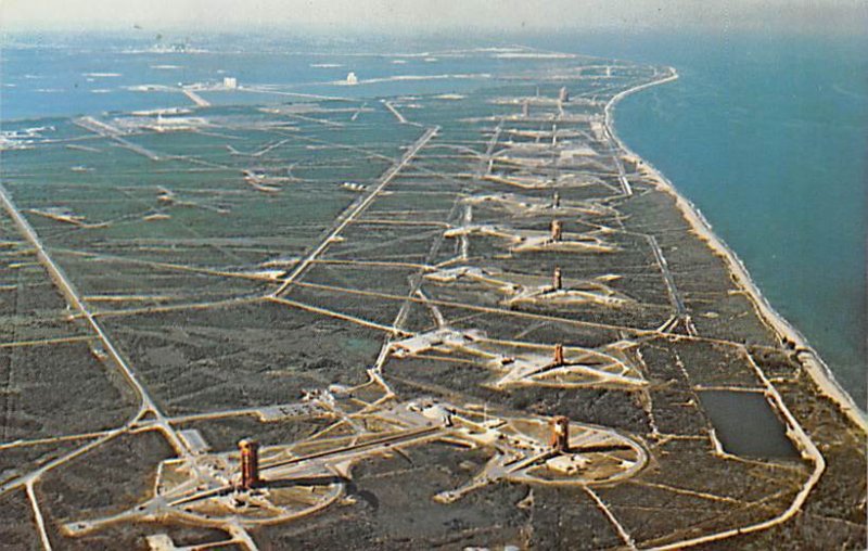 Ariel view of missile row Florida, USA Space Unused 