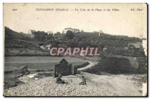 Old Postcard Plougasnou A corner from the beach and villas