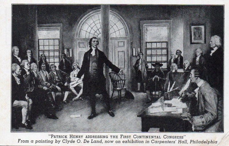 11056 Patrick Henry Painting, Carpenters' Hall, Philadelphia, Pennsylvania