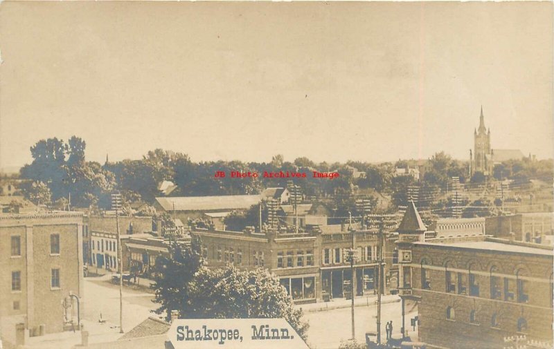 MN, Shakopee, Minnesota, RPPC, City Scene, Business Section, Photo