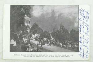C.1906 San Francisco Earthquake Jefferson Square Vintage Postcard P97 