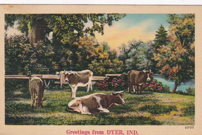 Indiana Greetings From Dyer 1941