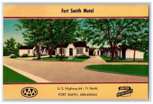 Fort Smith Arkansas AR Postcard Fort Smith Motel Exterior Building c1940 Vintage