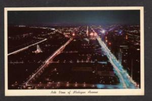 CHICAGO ILLINOIS IL Michigan Ave Postcard Night View PC
