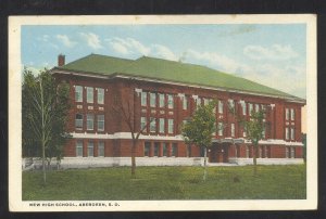 ABERDEEN SOUTH DAKOTA NEW HIGH SCHOOL BUILDING 1920 VINTAGE POSTCARD SD