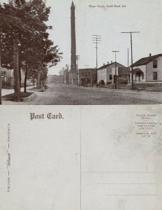 SOUTH BEND IN WATER TOWER  ANTIQUE POSTCARD