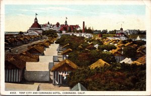 Postcard Tent City and Coronado Hotel in Coronado, San Diego, California