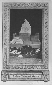 Lot164 brahms monument vienna wien austria postcard