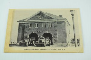 WWI Fire Department Headquarters Fort Dix, NJ World War I Vintage Postcard P72