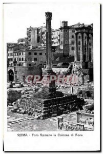 Old Postcard Roma Foro Romano Colonna di Foca