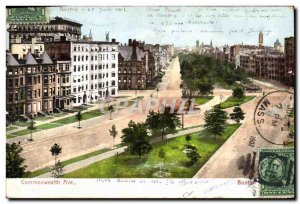 Postcard Old Commonwealth Ave Boston