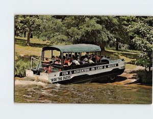 Postcard Duck Leaving Lake Delton At Dawn Manor, Wisconsin Dells, Wisconsin