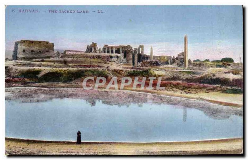 Postcard Ancient Egypt Egypt Karnak The sacred lake