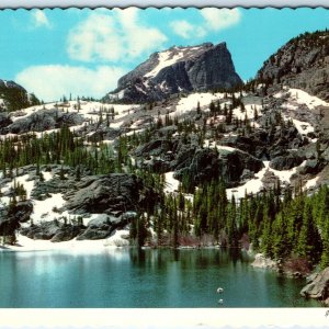 c1970s Rocky Mountain National Park, CO Bear Lake Hallett Peak 4x6 PC Vtg M15