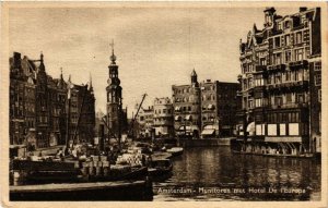 CPA AK AMSTERDAM Munttoren met Hotel de l'Europe. NETHERLANDS (624968)