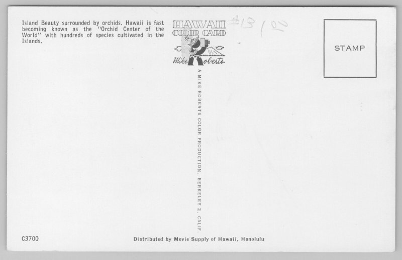 Hawaii~Island Beauty Surrounded By Orchids~Standard Chrome Postcard