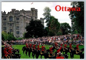 RCMP Royal Canadian Mounted Police Musical Ride Majors Hill Park Ottawa Postcard