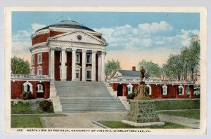 100621 ROTUNDA UNIVERSITY OF VIRGINIA CHARLOTTESVILLE VA VINTAGE POSTCARD 1918