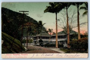 Panama Postcard Ancon Hospital Building and Road View c1905 Antique Posted