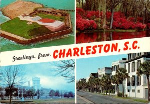 South Carolina Charleston Greetings With Multi View