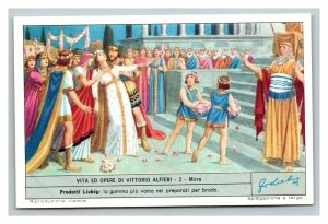 Vintage Liebig Italian Trade Card - Complete Set of 6 - Life of Vittorio Alfieri