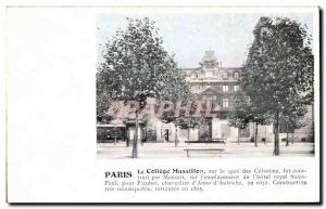 Old Postcard The Paris College Massillon Sur Le Quai Des Celestins