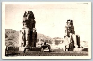 RPPC  1955  Thebes  Egypt  The Famous Clossi  Postcard