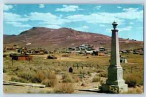 c1950 President Garfield Monument Cemetery Old Mining Bodie California Postcard